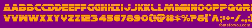 Hansolov3laser Font – Orange Fonts on Purple Background