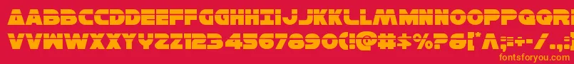 Hansolov3laser Font – Orange Fonts on Red Background