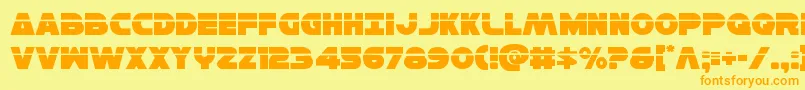 Hansolov3laser Font – Orange Fonts on Yellow Background