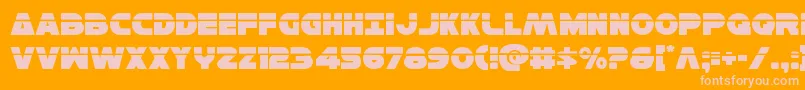 Hansolov3laser Font – Pink Fonts on Orange Background