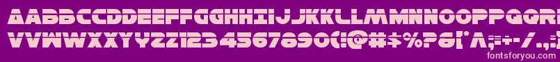 Hansolov3laser Font – Pink Fonts on Purple Background