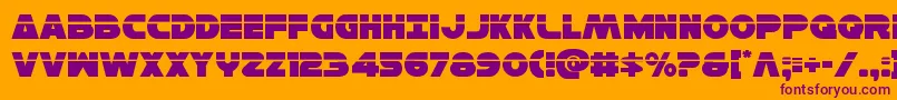 Hansolov3laser Font – Purple Fonts on Orange Background