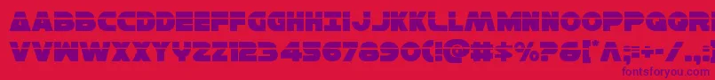 Hansolov3laser-fontti – violetit fontit punaisella taustalla