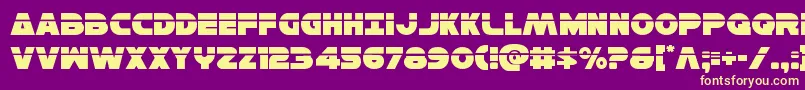 Hansolov3laser Font – Yellow Fonts on Purple Background