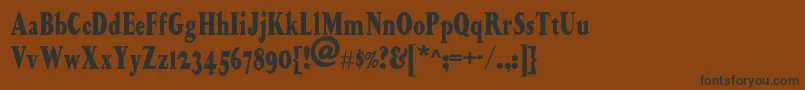 Happycampersnf Font – Black Fonts on Brown Background