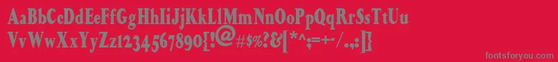 Happycampersnf Font – Gray Fonts on Red Background