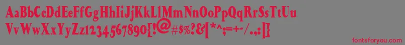 Happycampersnf-Schriftart – Rote Schriften auf grauem Hintergrund