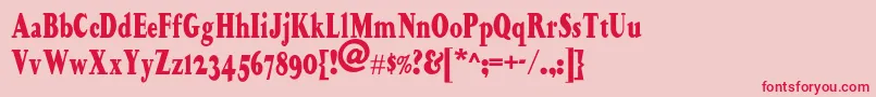 Happycampersnf Font – Red Fonts on Pink Background