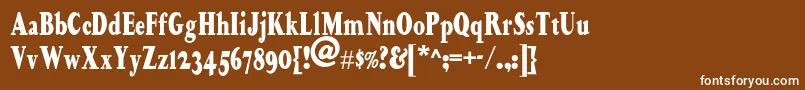 Happycampersnf Font – White Fonts on Brown Background