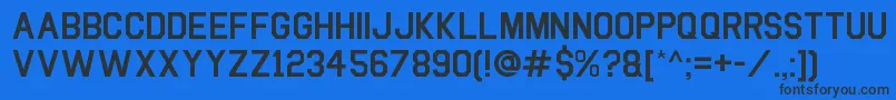 Шрифт Boucollege – чёрные шрифты на синем фоне