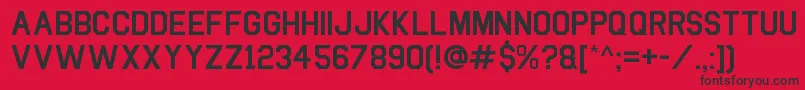 Boucollege Font – Black Fonts on Red Background