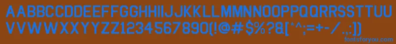 Boucollege Font – Blue Fonts on Brown Background