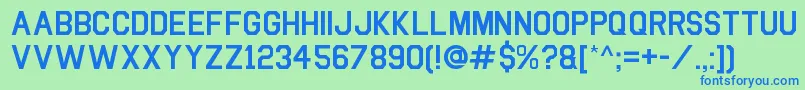 Boucollege Font – Blue Fonts on Green Background