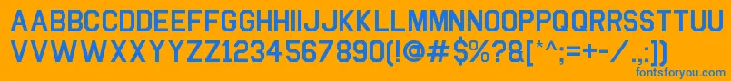 Boucollege Font – Blue Fonts on Orange Background
