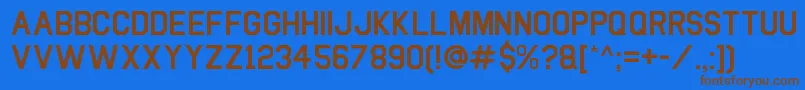 Boucollege Font – Brown Fonts on Blue Background