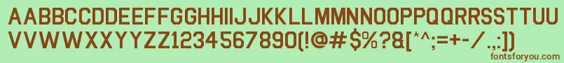 Boucollege Font – Brown Fonts on Green Background