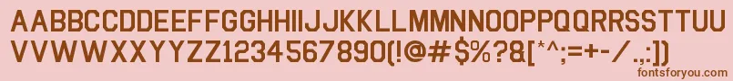 Boucollege Font – Brown Fonts on Pink Background
