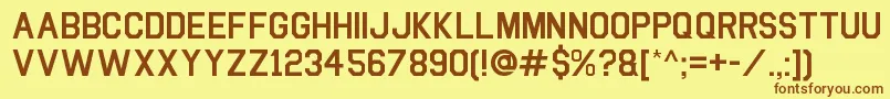 Boucollege Font – Brown Fonts on Yellow Background