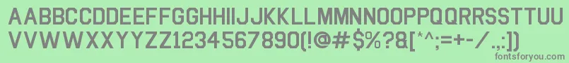 Boucollege Font – Gray Fonts on Green Background