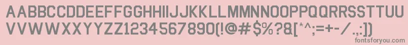 Boucollege Font – Gray Fonts on Pink Background