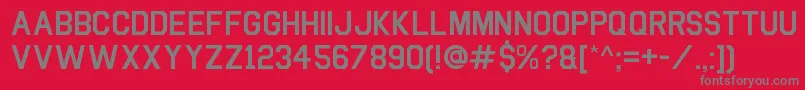 Boucollege Font – Gray Fonts on Red Background