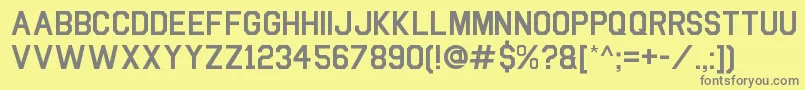 Boucollege Font – Gray Fonts on Yellow Background