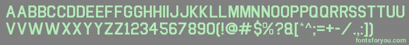 Boucollege Font – Green Fonts on Gray Background