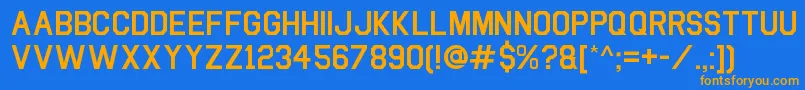 Boucollege Font – Orange Fonts on Blue Background