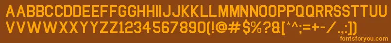 Boucollege Font – Orange Fonts on Brown Background