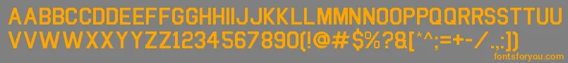 Boucollege Font – Orange Fonts on Gray Background