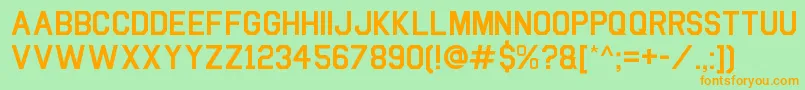 Boucollege Font – Orange Fonts on Green Background