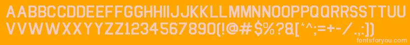 Boucollege Font – Pink Fonts on Orange Background