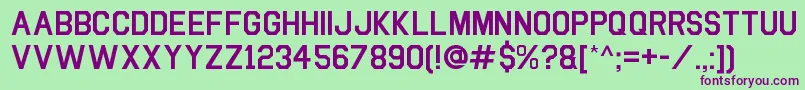 Boucollege Font – Purple Fonts on Green Background