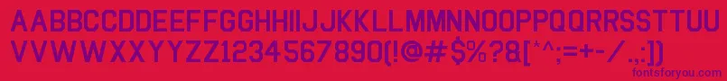 Boucollege Font – Purple Fonts on Red Background