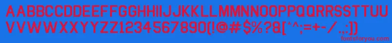 Boucollege Font – Red Fonts on Blue Background