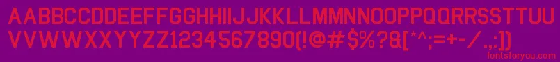 Boucollege Font – Red Fonts on Purple Background