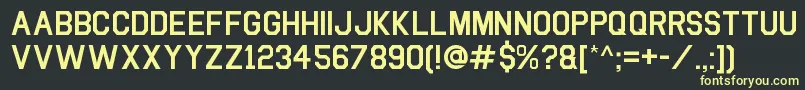 Boucollege Font – Yellow Fonts on Black Background