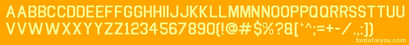 Boucollege Font – Yellow Fonts on Orange Background