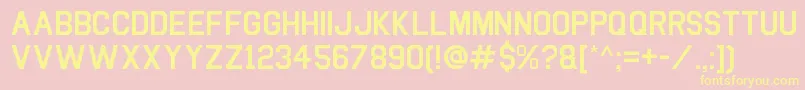 Boucollege Font – Yellow Fonts on Pink Background