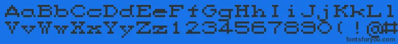 M35Cps2 Font – Black Fonts on Blue Background