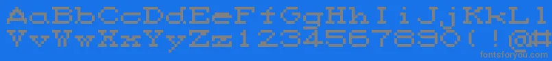 フォントM35Cps2 – 青い背景に灰色の文字