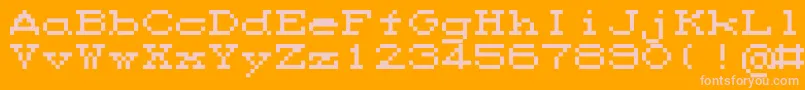 M35Cps2 Font – Pink Fonts on Orange Background