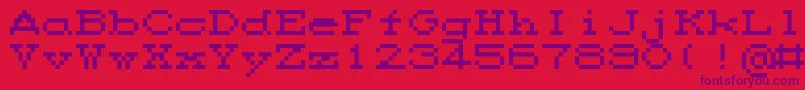 M35Cps2 Font – Purple Fonts on Red Background