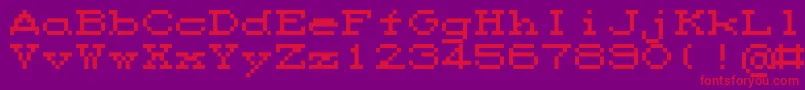 M35Cps2 Font – Red Fonts on Purple Background