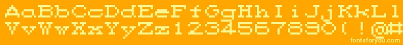 M35Cps2 Font – Yellow Fonts on Orange Background