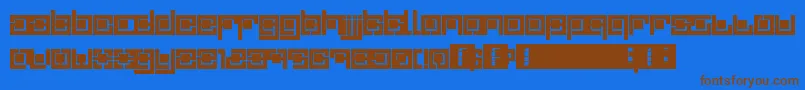 Quadro Font – Brown Fonts on Blue Background