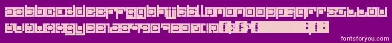 Quadro Font – Pink Fonts on Purple Background