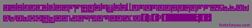 Quadro Font – Purple Fonts on Gray Background