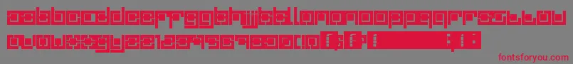 Quadro Font – Red Fonts on Gray Background