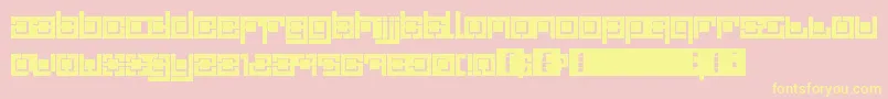 Quadro Font – Yellow Fonts on Pink Background